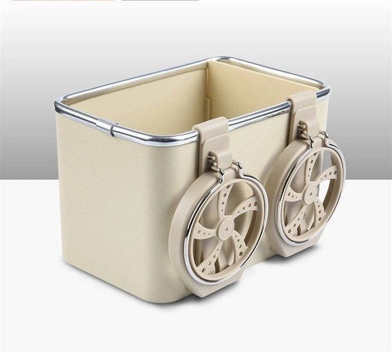 Organisateur de Voiture Multifonction 3-en-1 – Porte-Gobelets + Boîte à Mouchoirs + Rangement Téléphone
