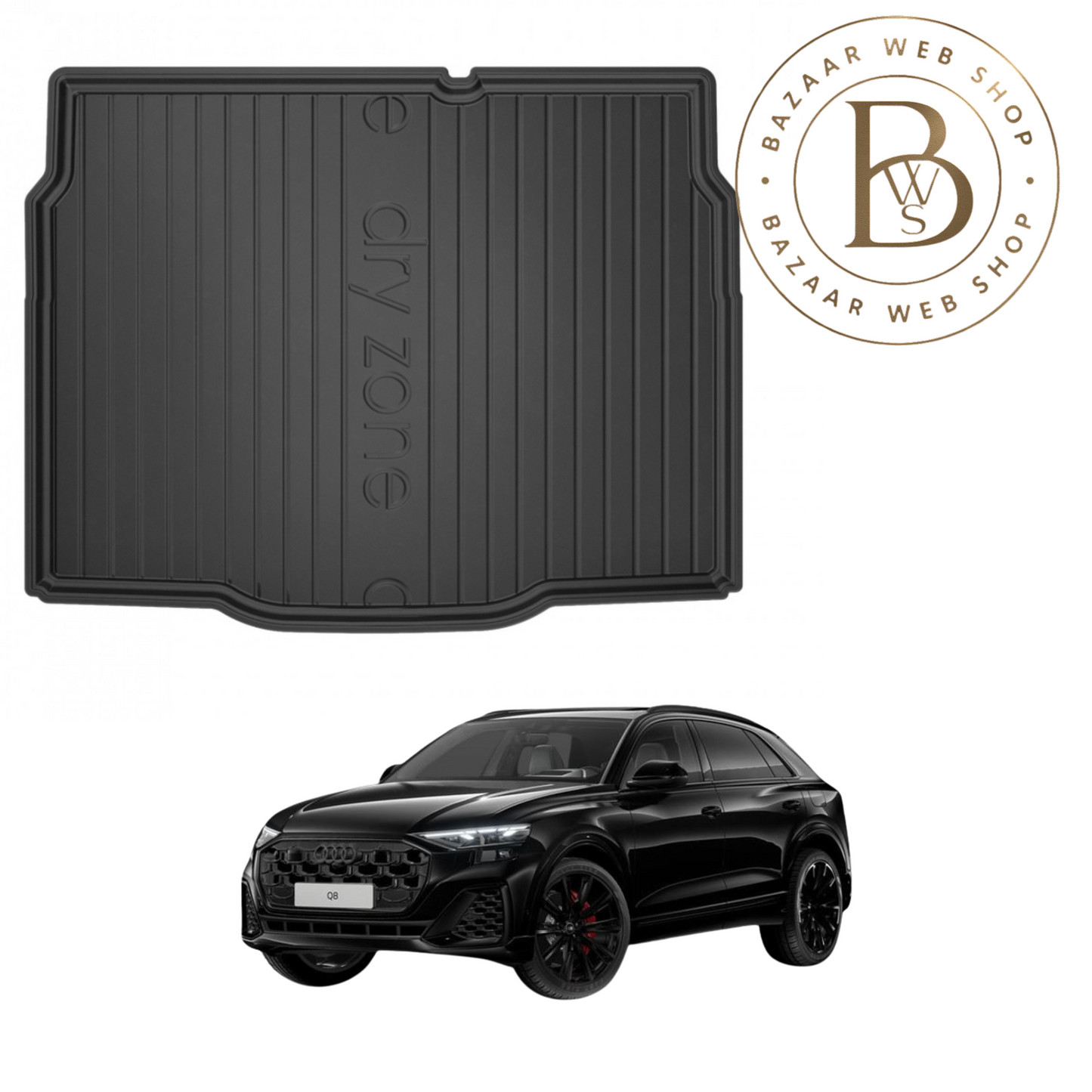 Tapis de Coffre DryZone – Sur Mesure & Haute Protection pour AUDI Q8 2018+