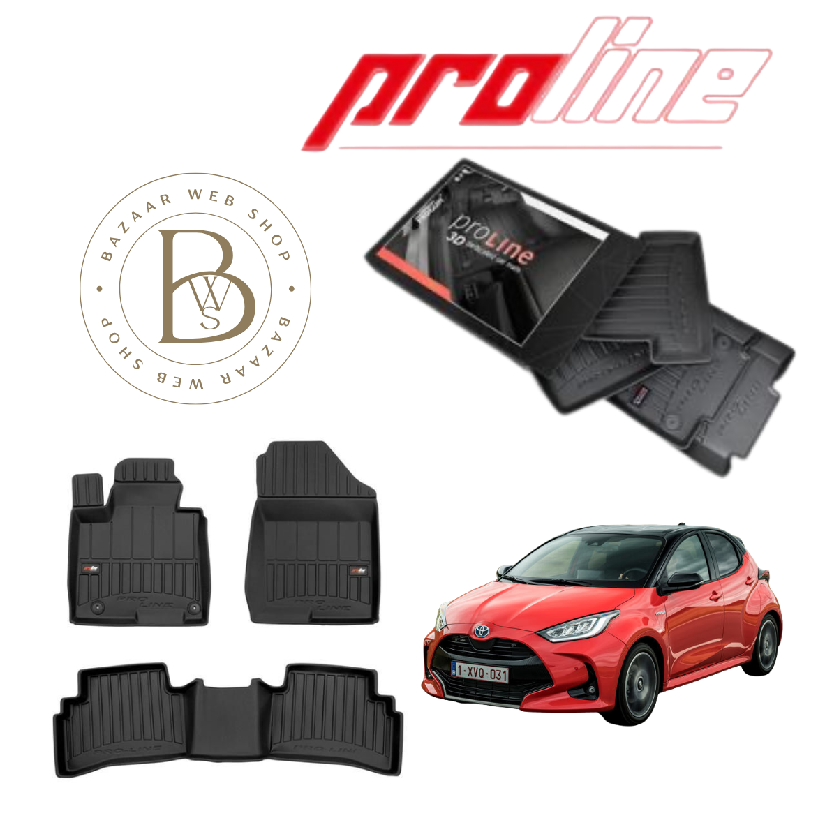 TAPIS 3D PROLINE TOYOTA YARIS IV HYBRID 2019+