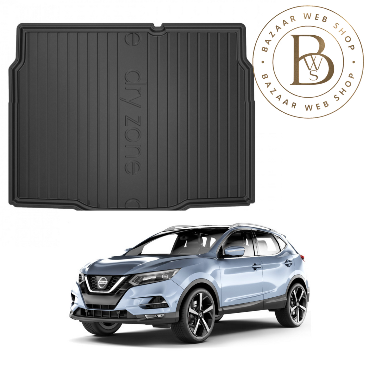Tapis de Coffre DryZone – Sur Mesure & Haute Protection pour NISSAN QASHQAI II 5 PER 13 - 2021