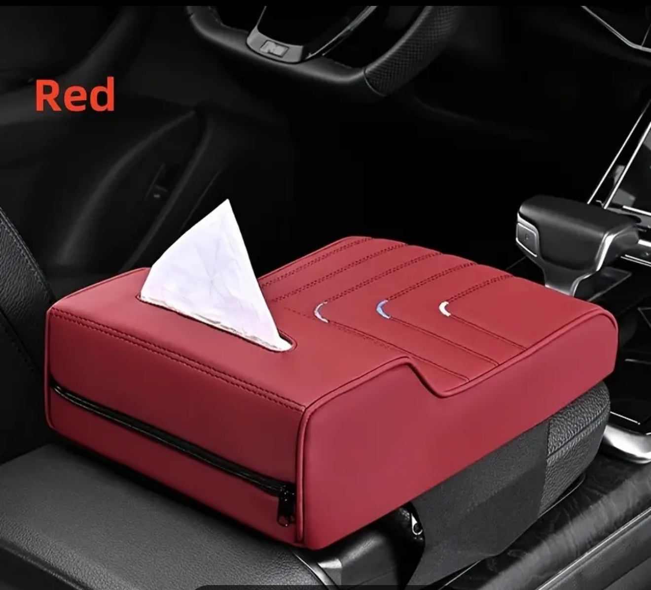 Coussin d’Accoudoir avec Boîte à Mouchoirs Intégrée – Confort Premium en Voiture