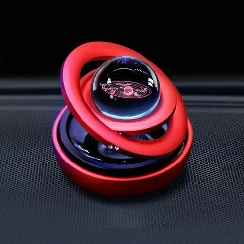 Mini parfum pour voiture, planète rotative solaire, aromathérapie automatique