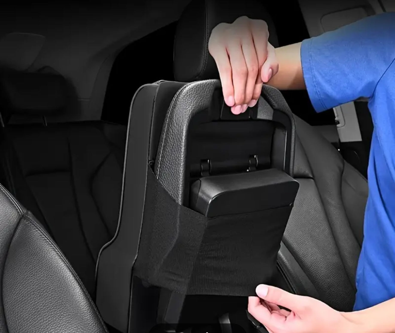 Coussin d’Accoudoir avec Boîte à Mouchoirs Intégrée – Confort Premium en Voiture