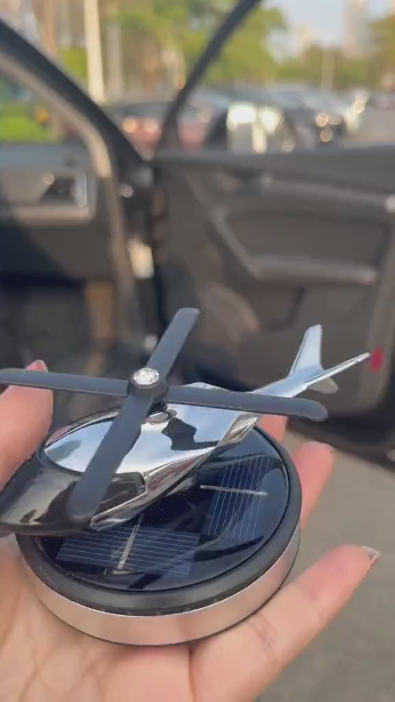Désodorisant solaire rotatif pour voiture,Hélicoptère à énergie solaire,diffuseur de parfum